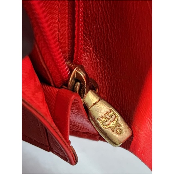 Authentic MCM Bifold Patent Leather Wallet Red - Picture 7 of 13